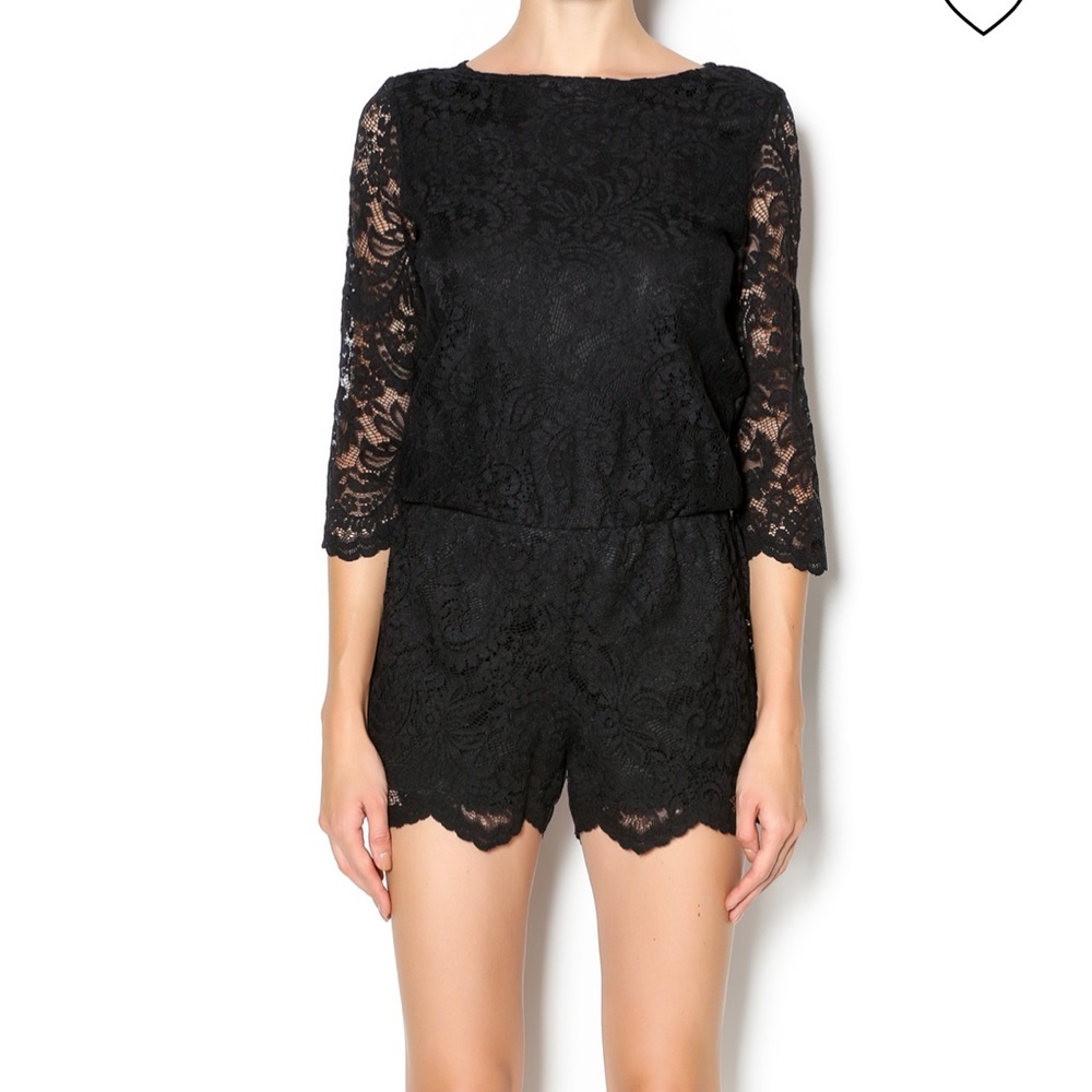 Michael Stars lace zip back romper